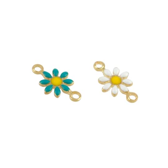 12mm Flower Gold Connectors, 2ct. by Bead Landing&#x2122;